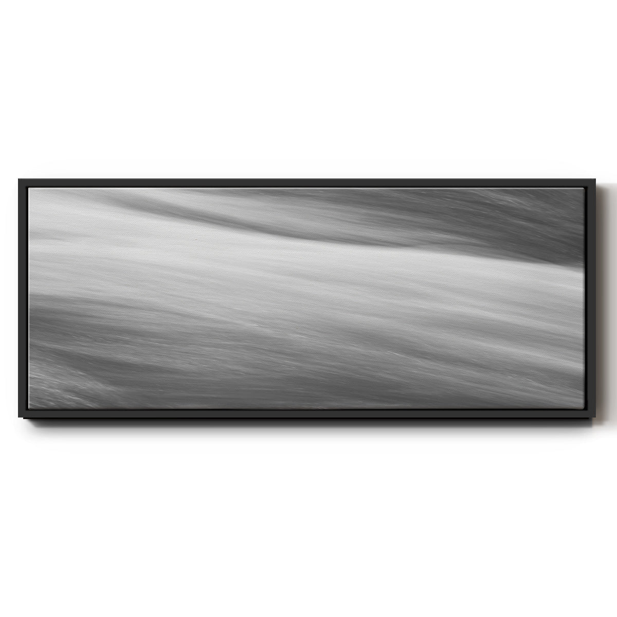 Black & White Water Panel VI - Floater Framed Canvas Print