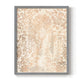 Walnut Damask IV - Restickable Framed Art Print
