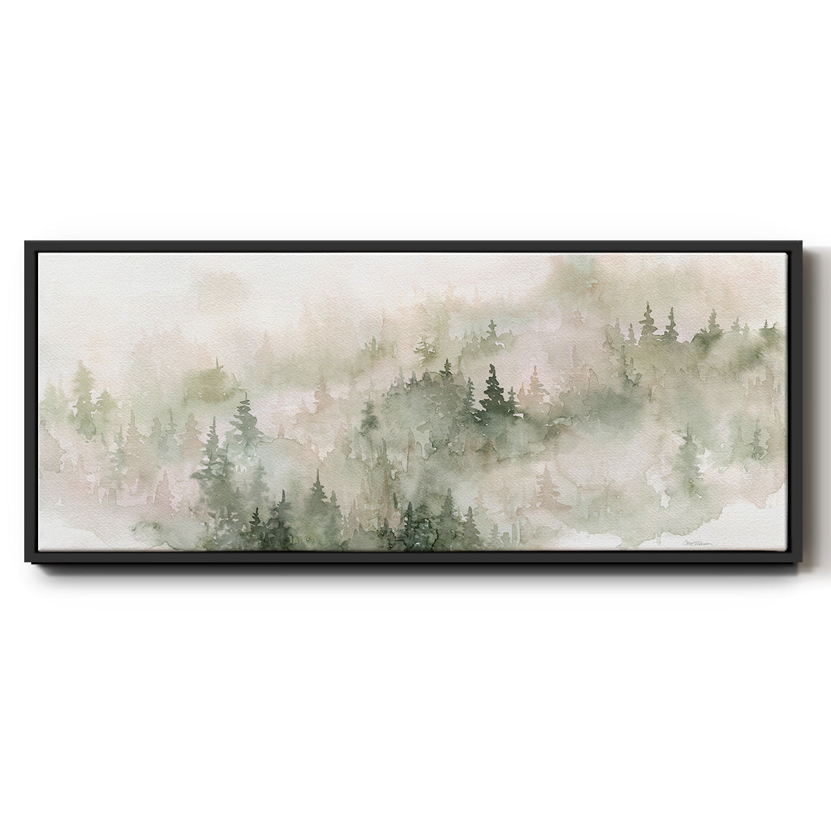 Misty Mountain Sides - Floater Framed Canvas Print