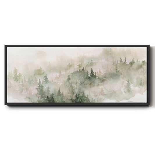Misty Mountain Sides - Floater Framed Canvas Print