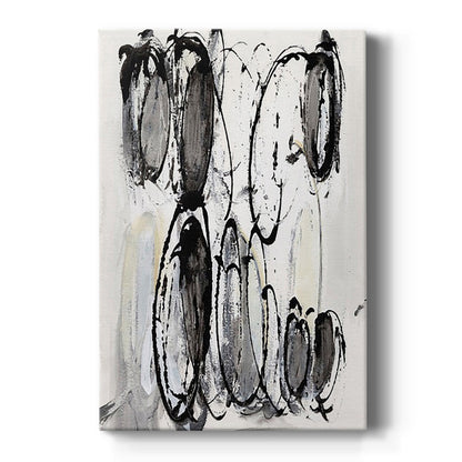 Grey Scribbles II - Canvas Art Print