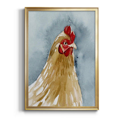 Chicken Portrait II - Modern Framed Canvas Print