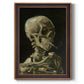 Head of a Skeleton with a Burning Cigarette - Ornate Framed Canvas Print