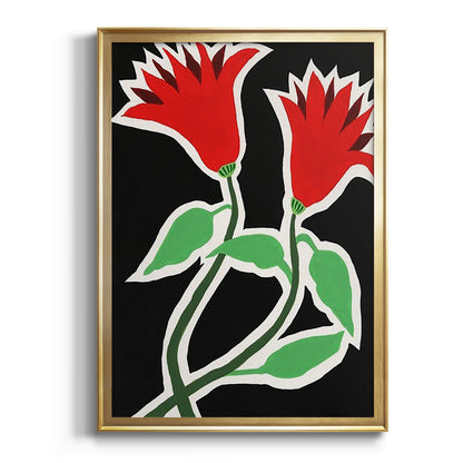 Pop Flowers VI - Modern Framed Canvas Print