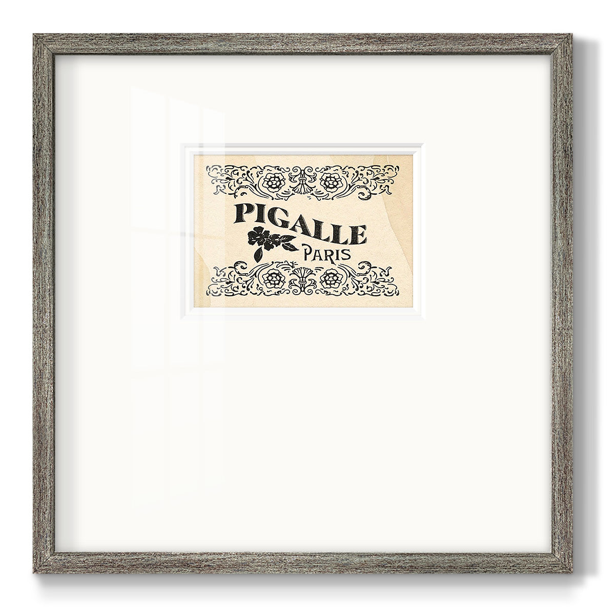 Antique French Label III Premium Framed Print Double Matboard