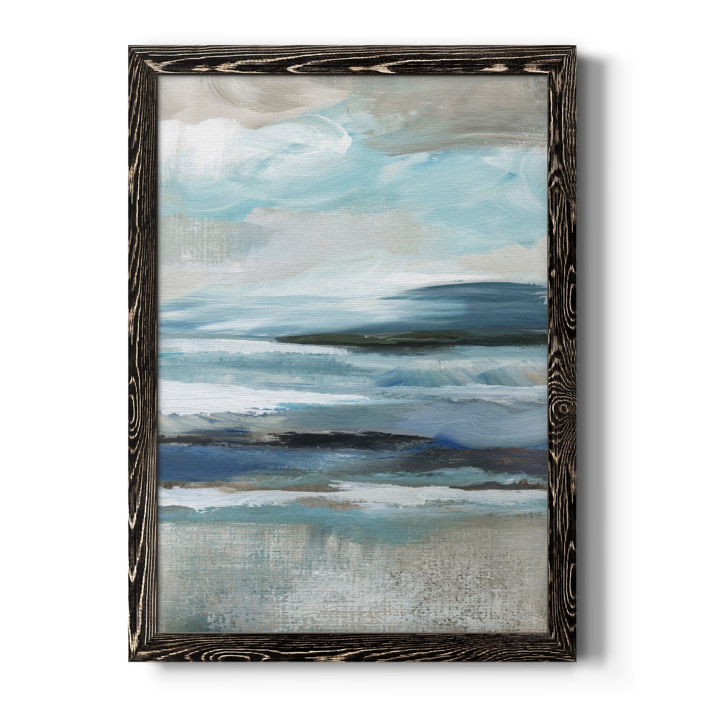 Distant Drama II - Barnwood Framed Canvas Print