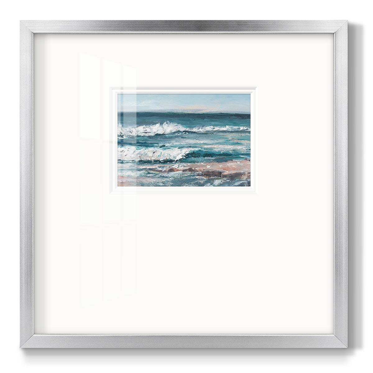 Ocean Breakers I Premium Framed Print Double Matboard