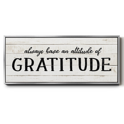 Attitude Gratitude - Floater Framed Canvas Print