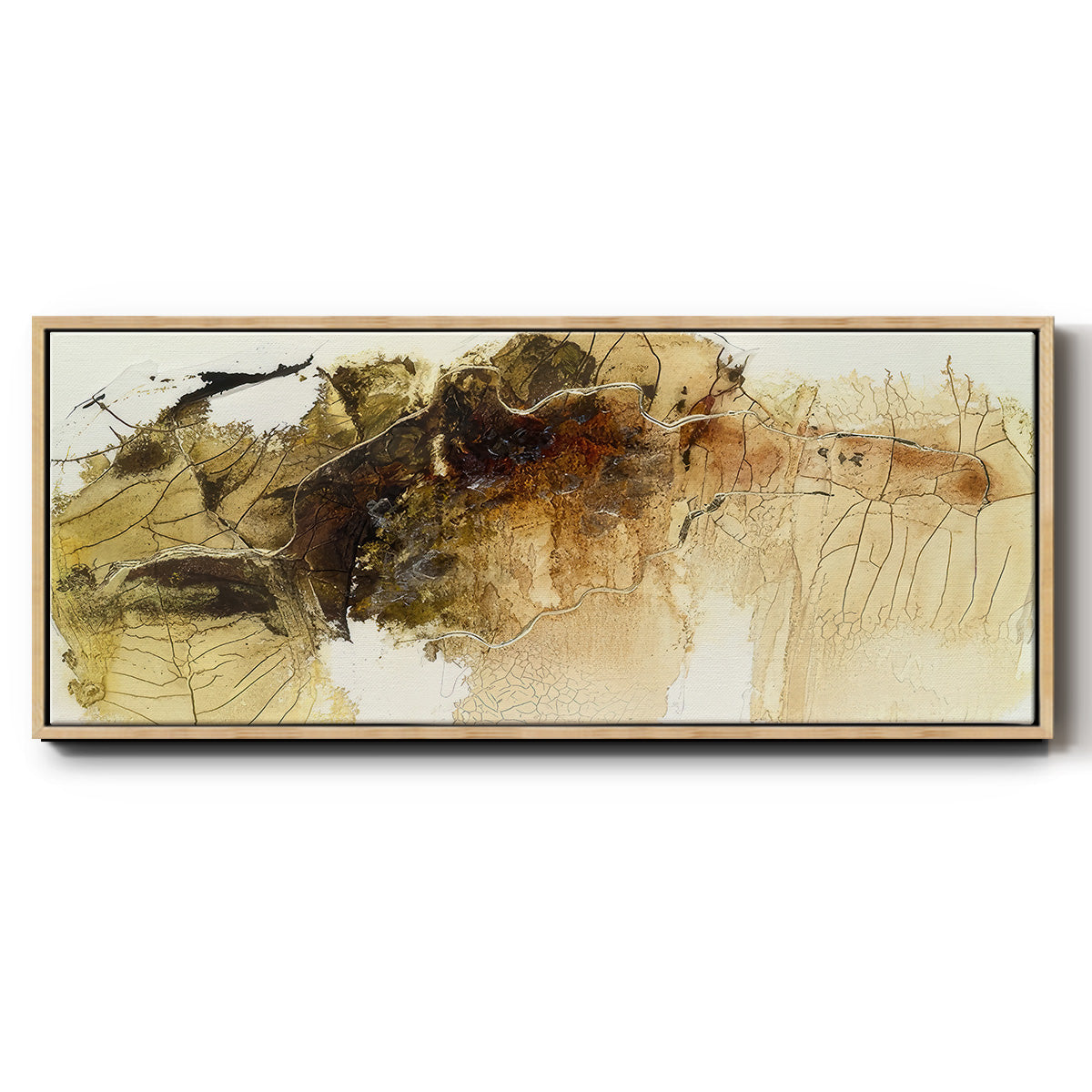 Dance of Gold I - Floater Framed Canvas Print