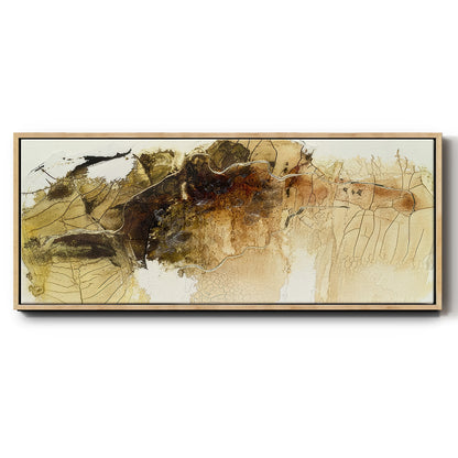 Dance of Gold I - Floater Framed Canvas Print