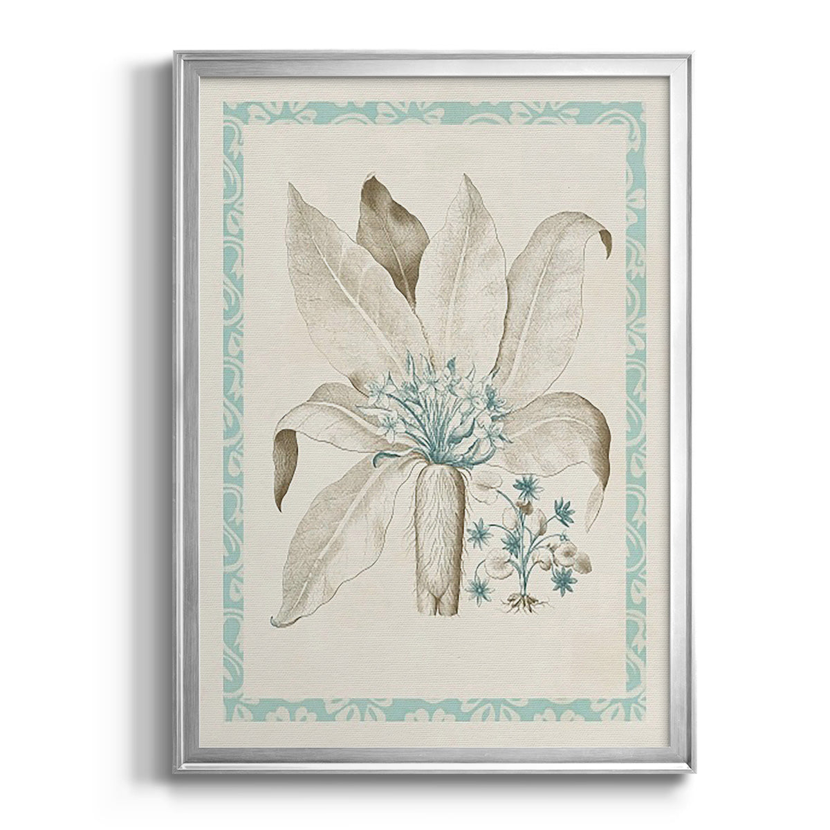 Willow Blue Besler V - Modern Framed Canvas Print