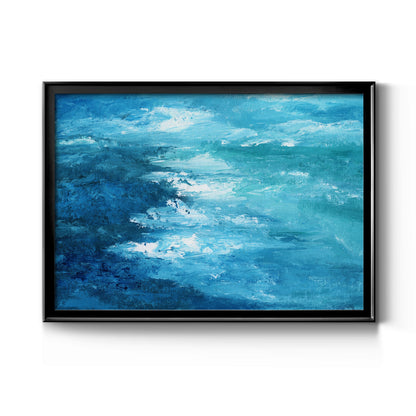 Crashing Waves I - Modern Framed Canvas Print