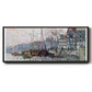 View of the Kromme Waal in Amsterdam - Floater Framed Canvas Print