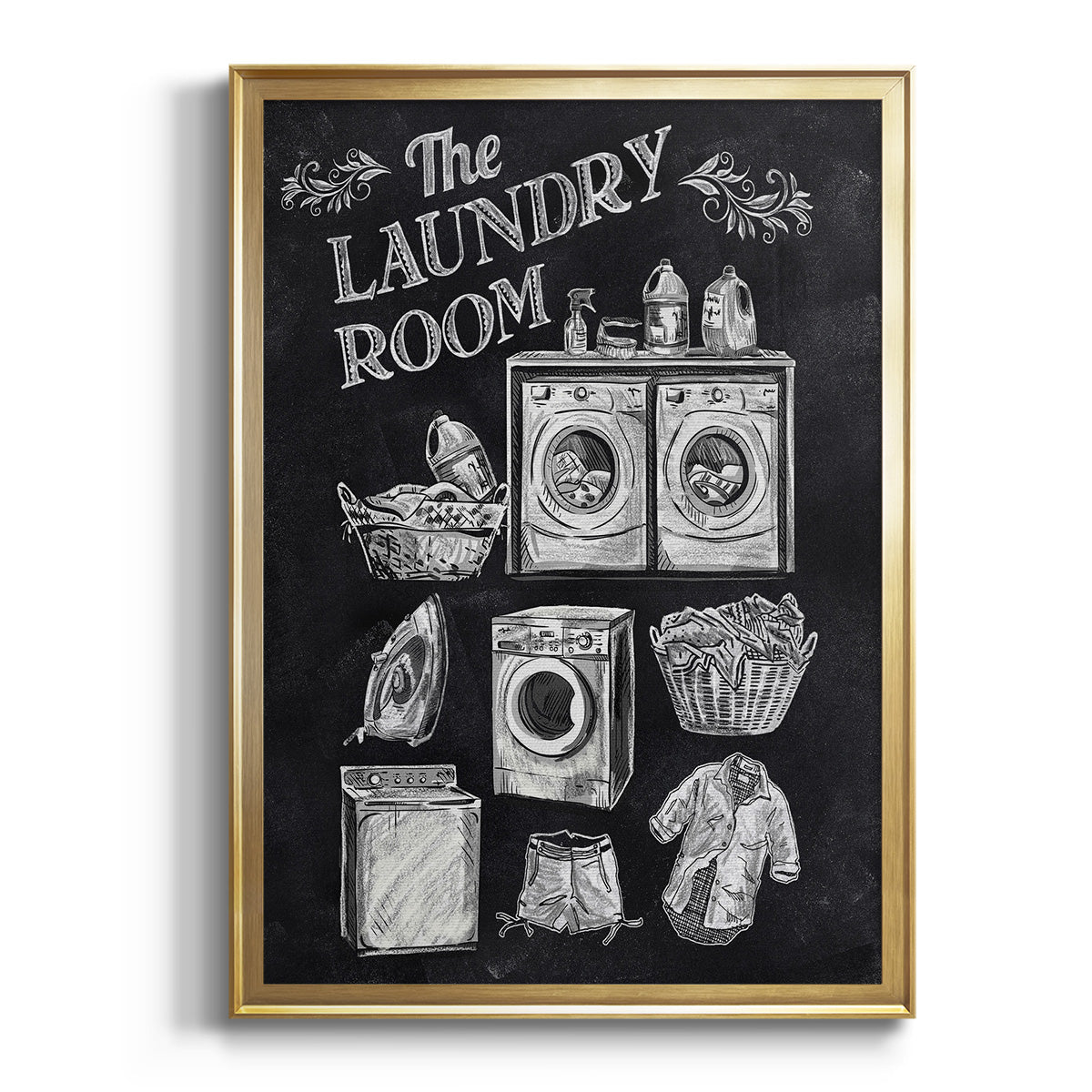 Laundry Room - Modern Framed Canvas Print