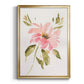 One Pink Bloom I - Modern Framed Canvas Print