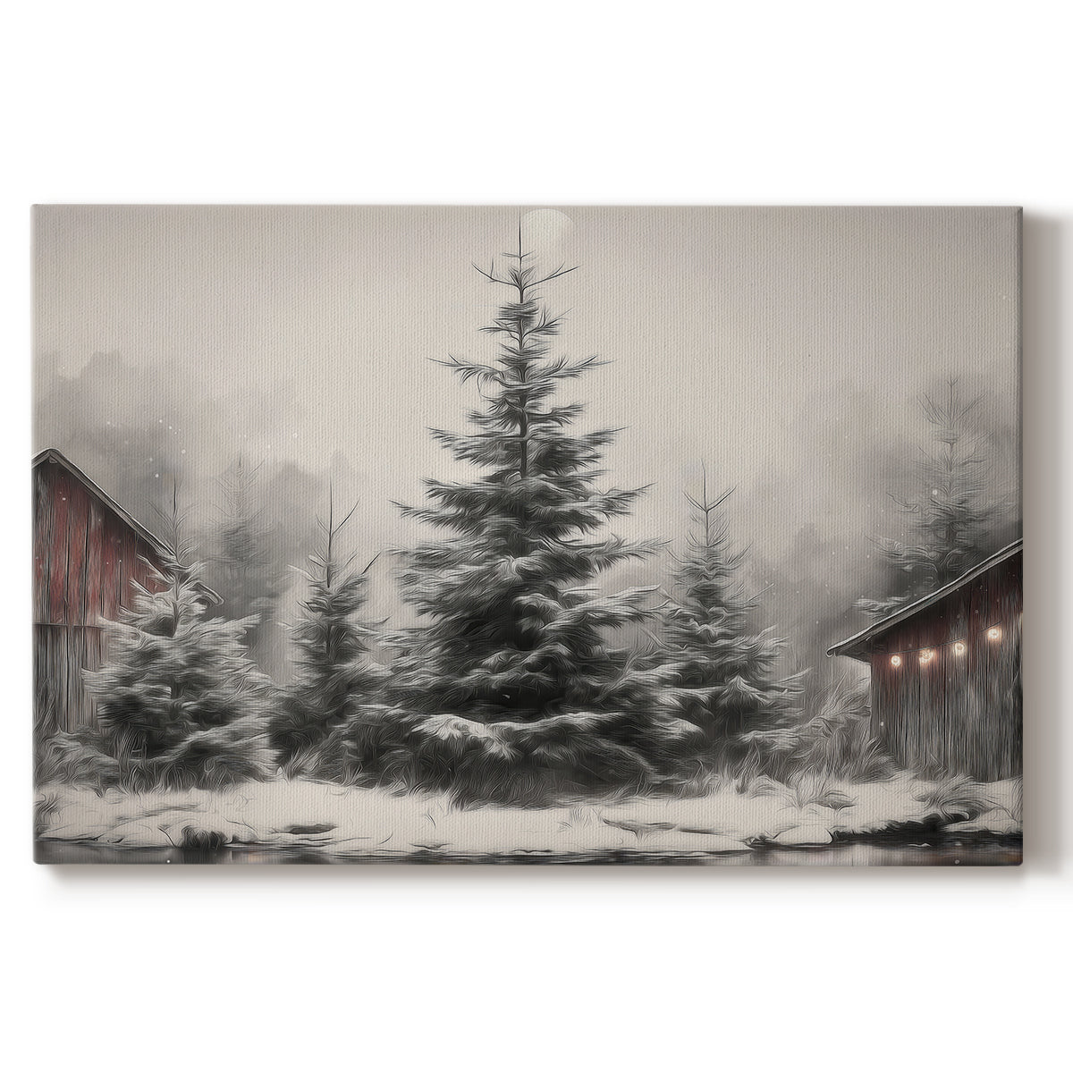 Pale Winter Night Serenade - Canvas Art Print