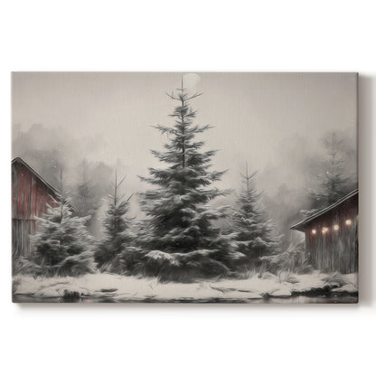 Pale Winter Night Serenade - Canvas Art Print