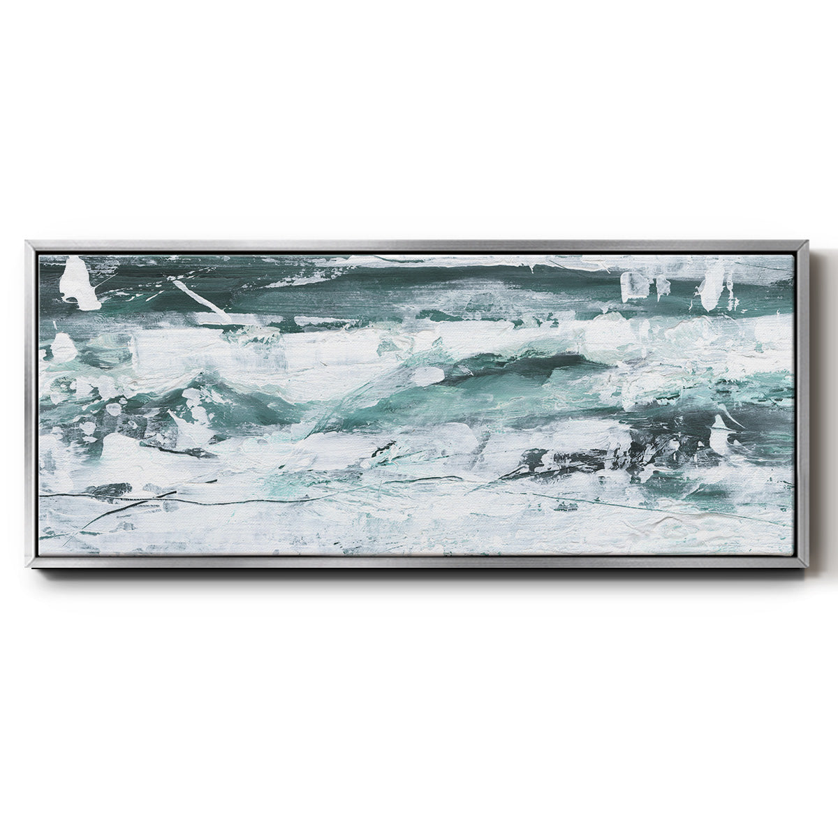 Misty Waves II - Floater Framed Canvas Print