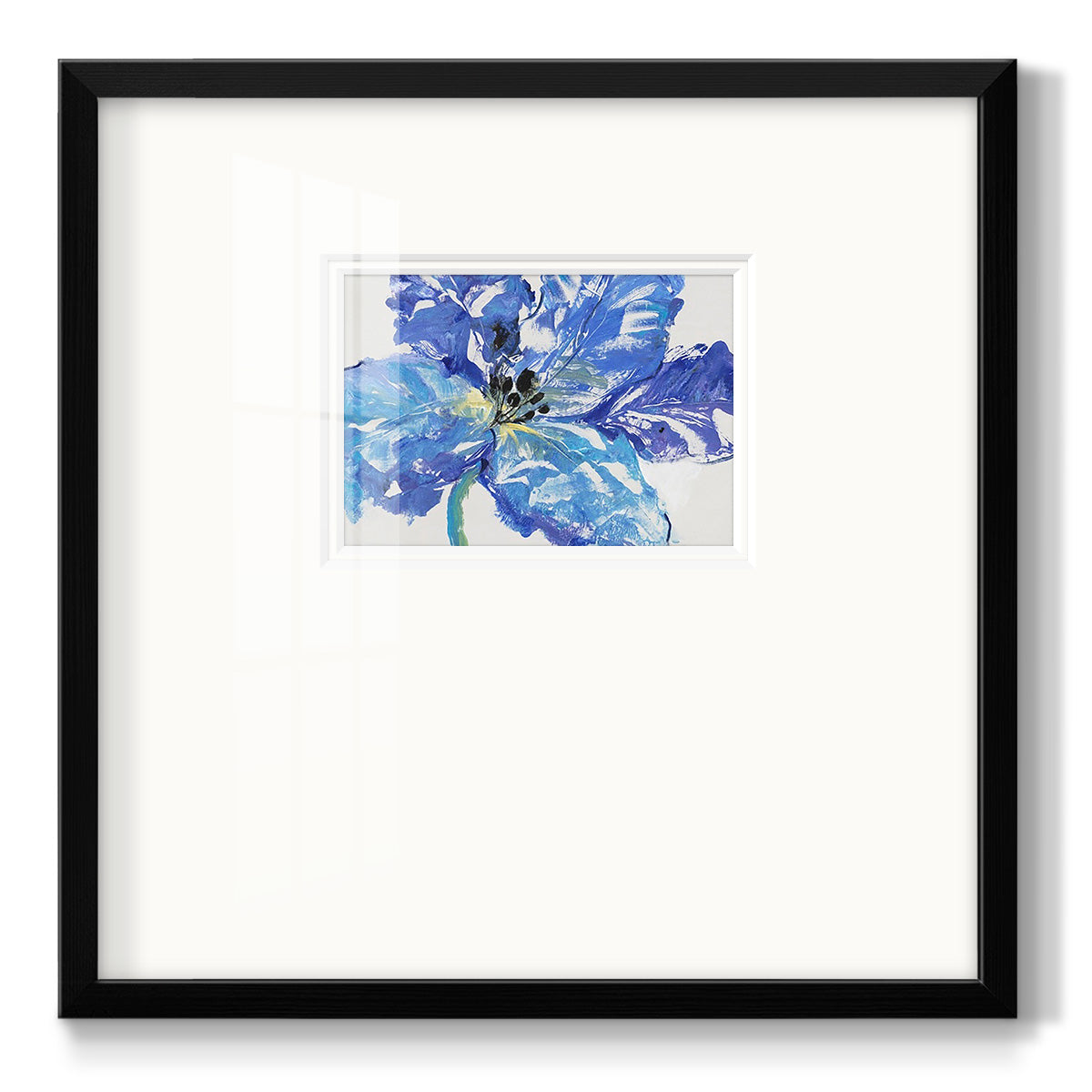 Fleur Bleue I Premium Framed Print Double Matboard