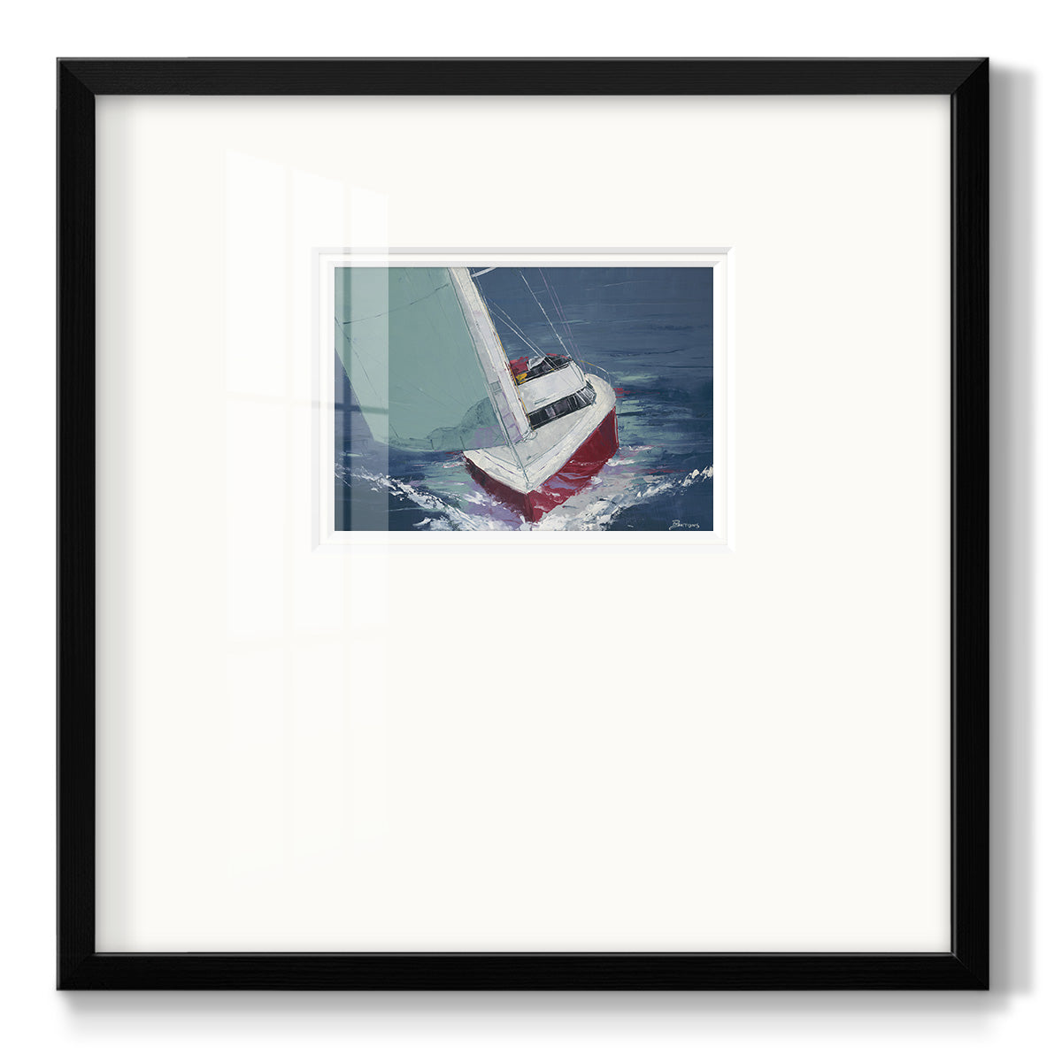 Day Sailing - Double Matboard Framed Print