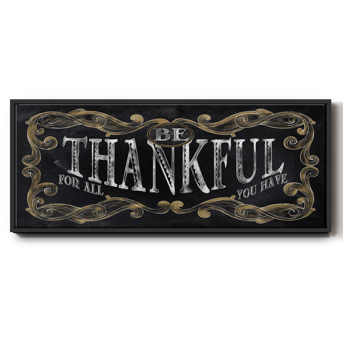 Be Thankful - Floater Framed Canvas Print