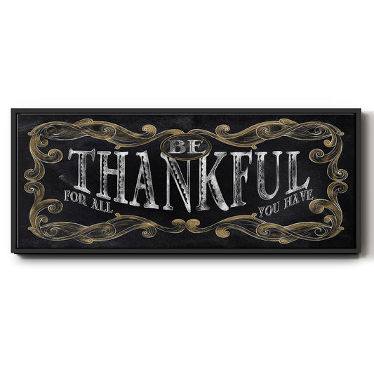 Be Thankful - Floater Framed Canvas Print
