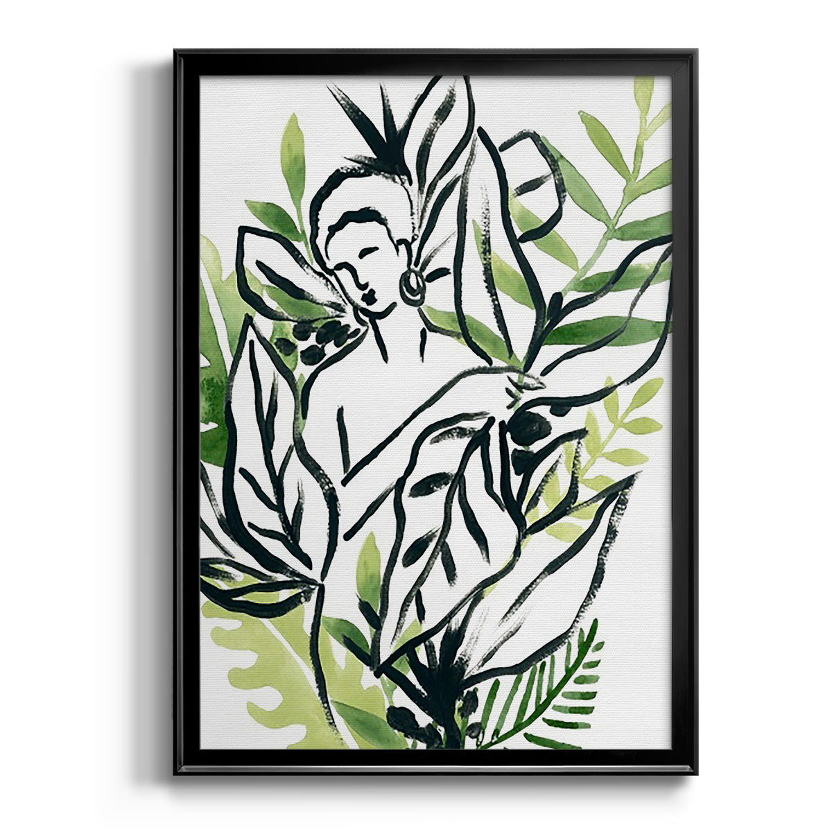 Tropical Sketchbook IV - Modern Framed Canvas Print