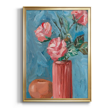 Rosa Blooms II - Modern Framed Canvas Print