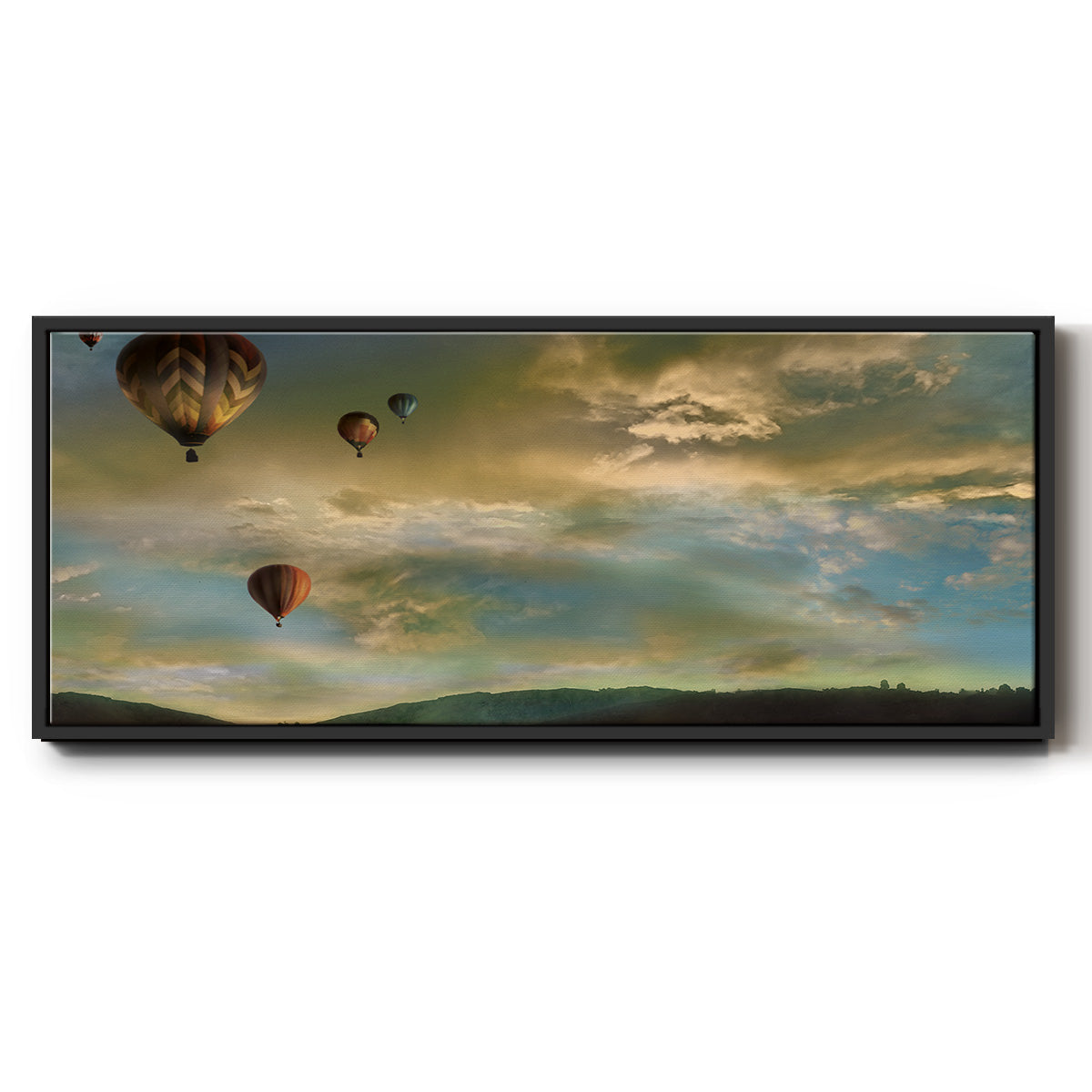 Sunset Rendezvous - Floater Framed Canvas Print