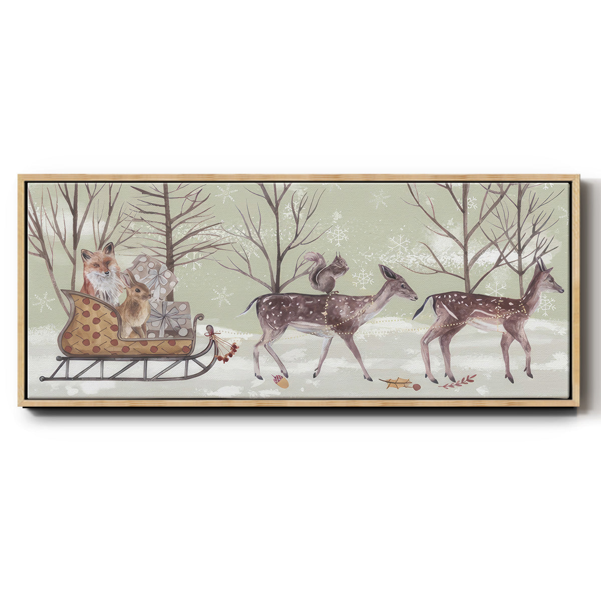 Christmas Time Collection D - Floater Framed Canvas Print