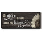 Makes You Happy - Floater Framed Canvas Print
