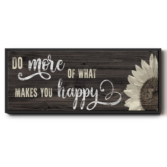 Makes You Happy - Floater Framed Canvas Print