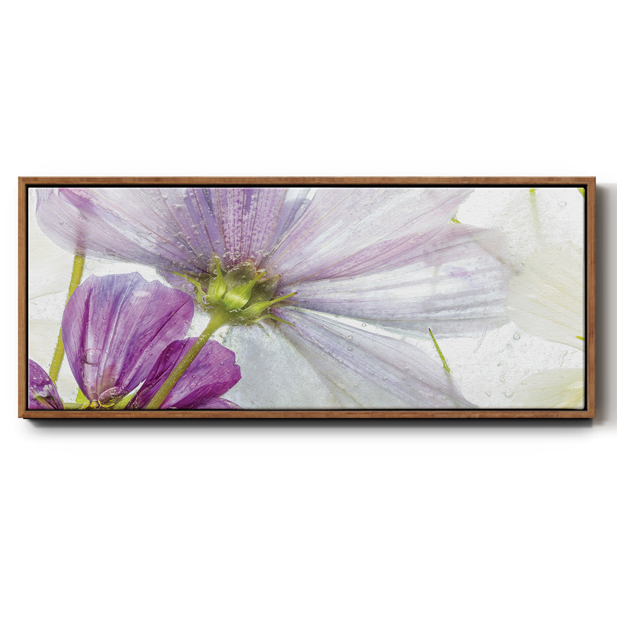 Frozen Floral I - Floater Framed Canvas Print
