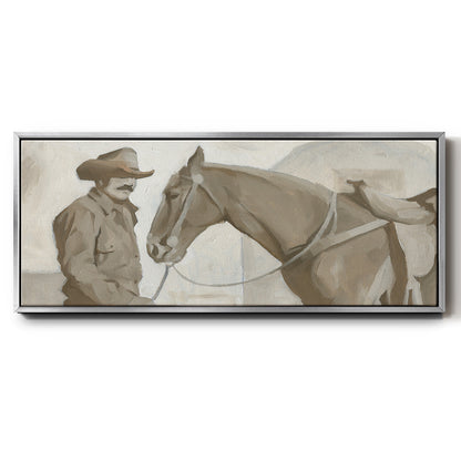Work Friends II - Floater Framed Canvas Print