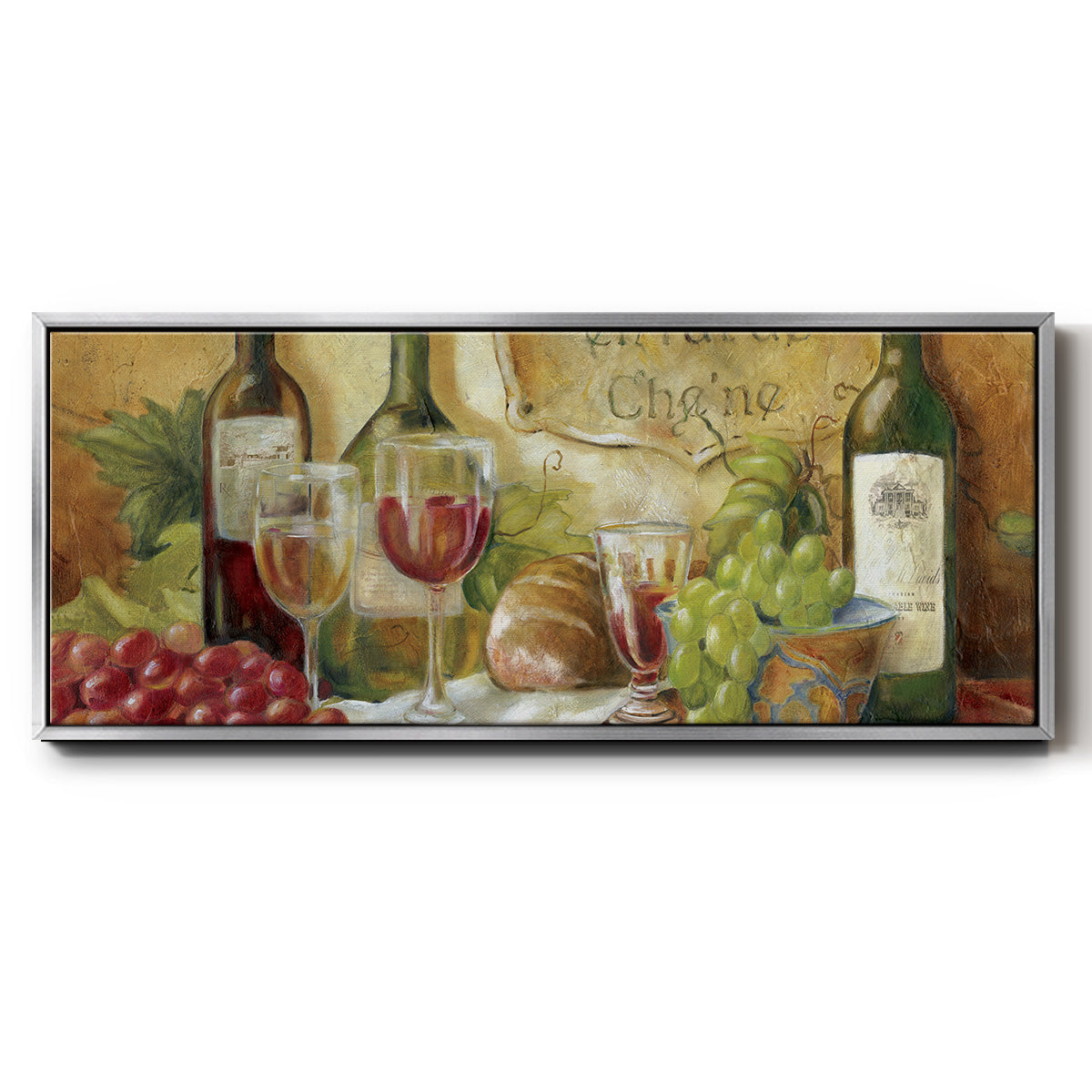 Aged Oak - Floater Framed Canvas Print