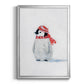 Penguin Play II - Modern Framed Canvas Print