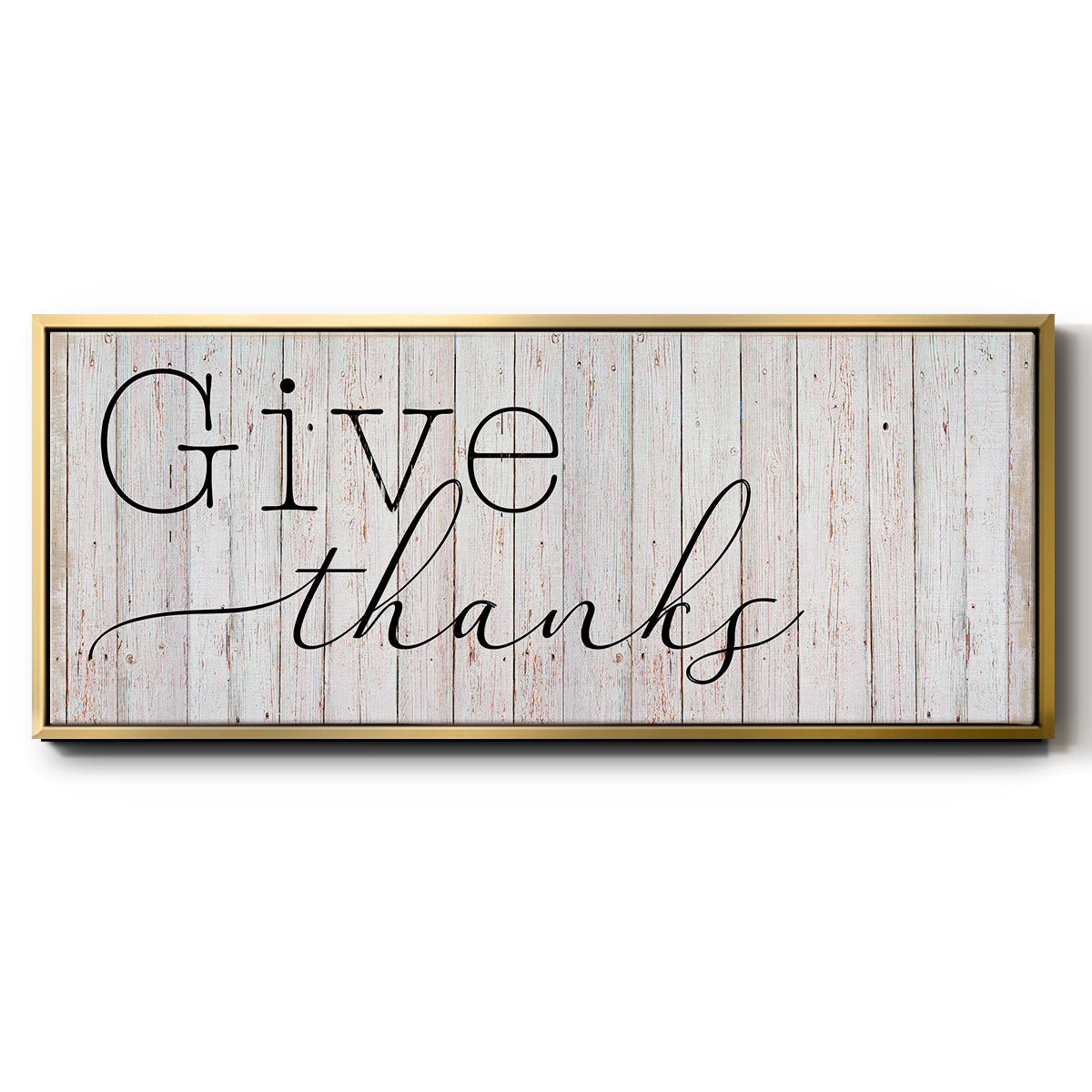 Give Thanks - Floater Framed Canvas Print