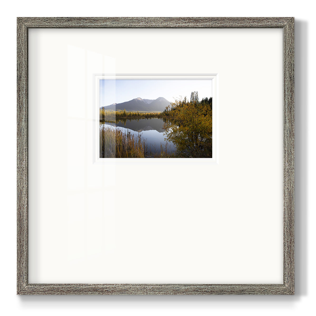 Low Light on Vermillion Premium Framed Print Double Matboard