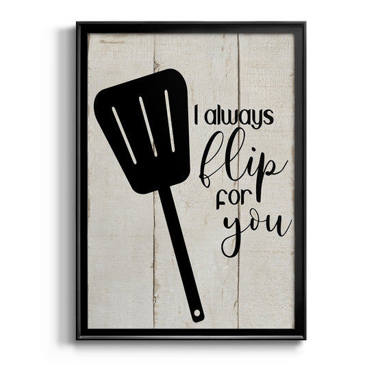 Flip For You - Modern Framed Canvas Print