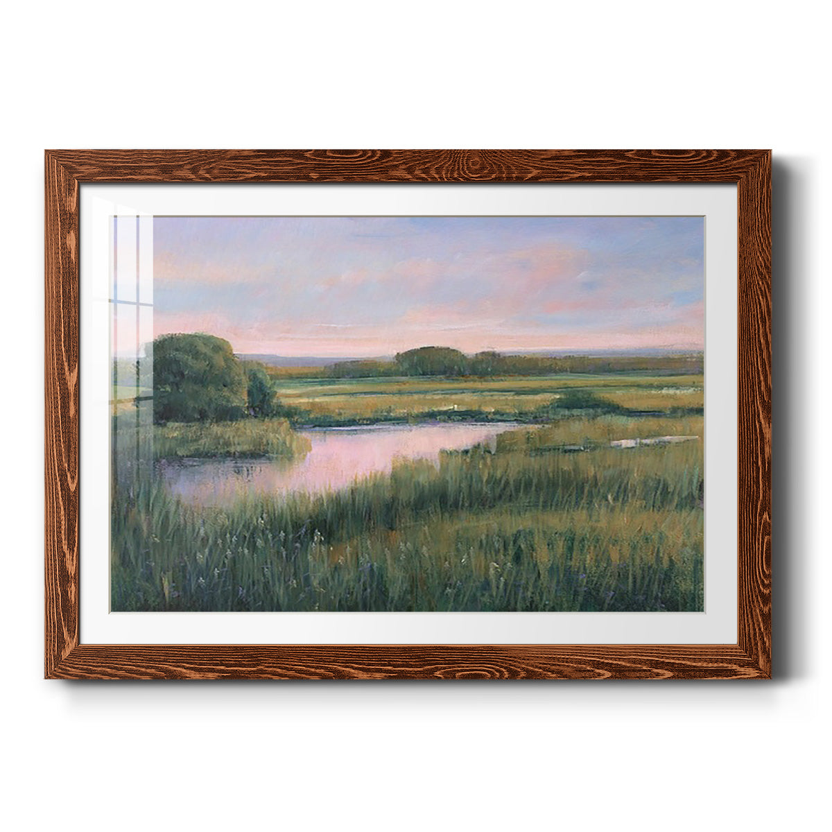 Spring Marsh I - Barnwood Framed Art Print
