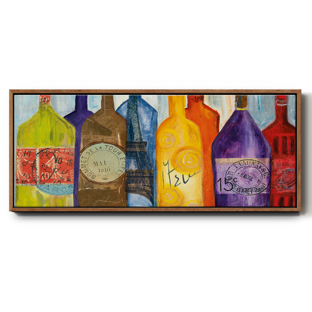 Vive La Bourgogne - Floater Framed Canvas Print