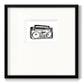 Boombox Sketch Premium Framed Print Double Matboard