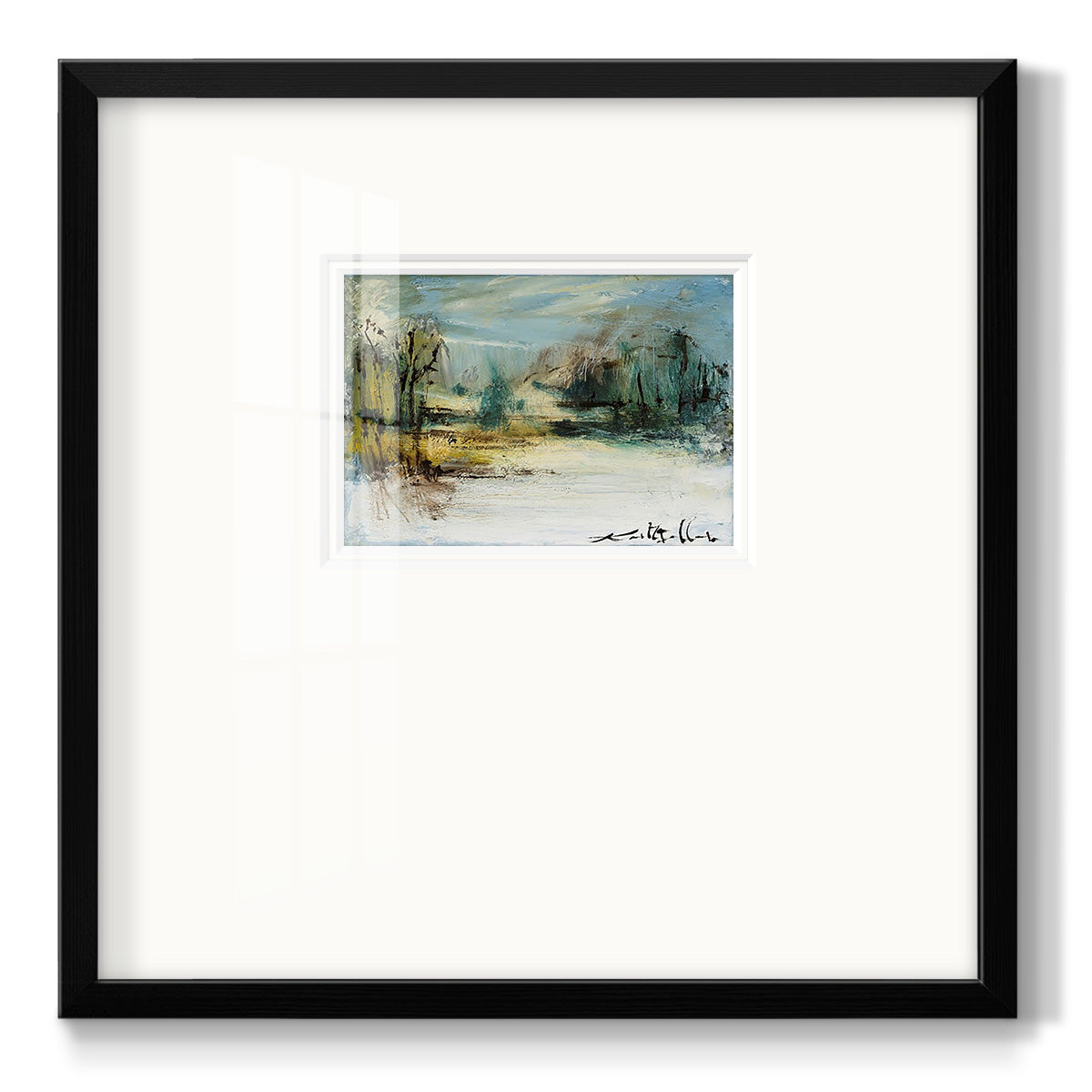 Wintery Horizon II - Double Matboard Framed Print