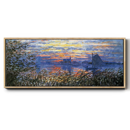 Sunset on the Seine - Floater Framed Canvas Print