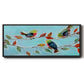 Bitty Birds II - Floater Framed Canvas Print