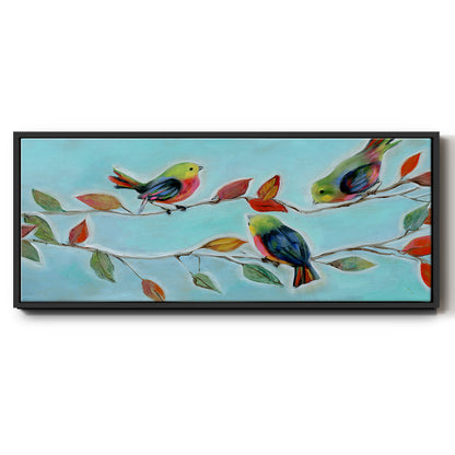 Bitty Birds II - Floater Framed Canvas Print