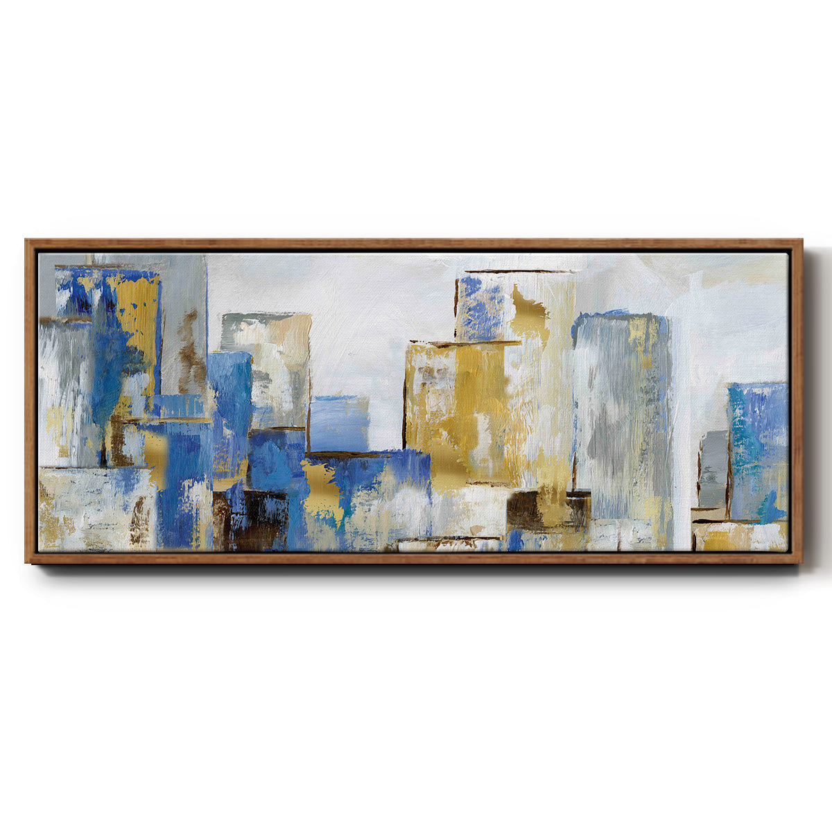 City Blues I - Floater Framed Canvas Print