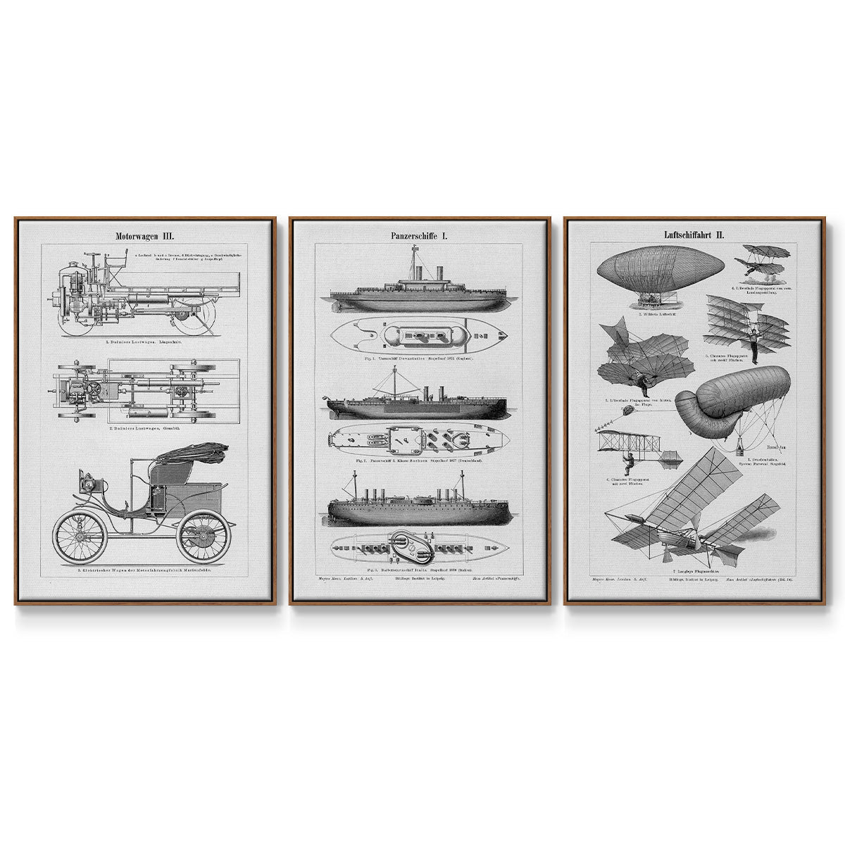 Industrial Flight - Floater Framed Canvas Set