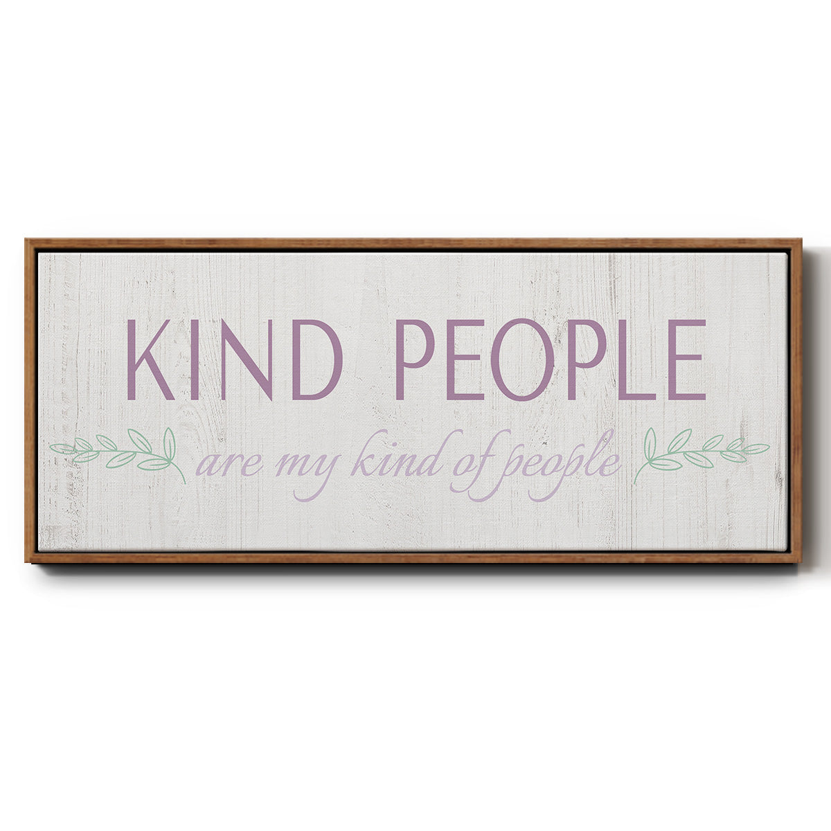 Kind People - Floater Framed Canvas Print
