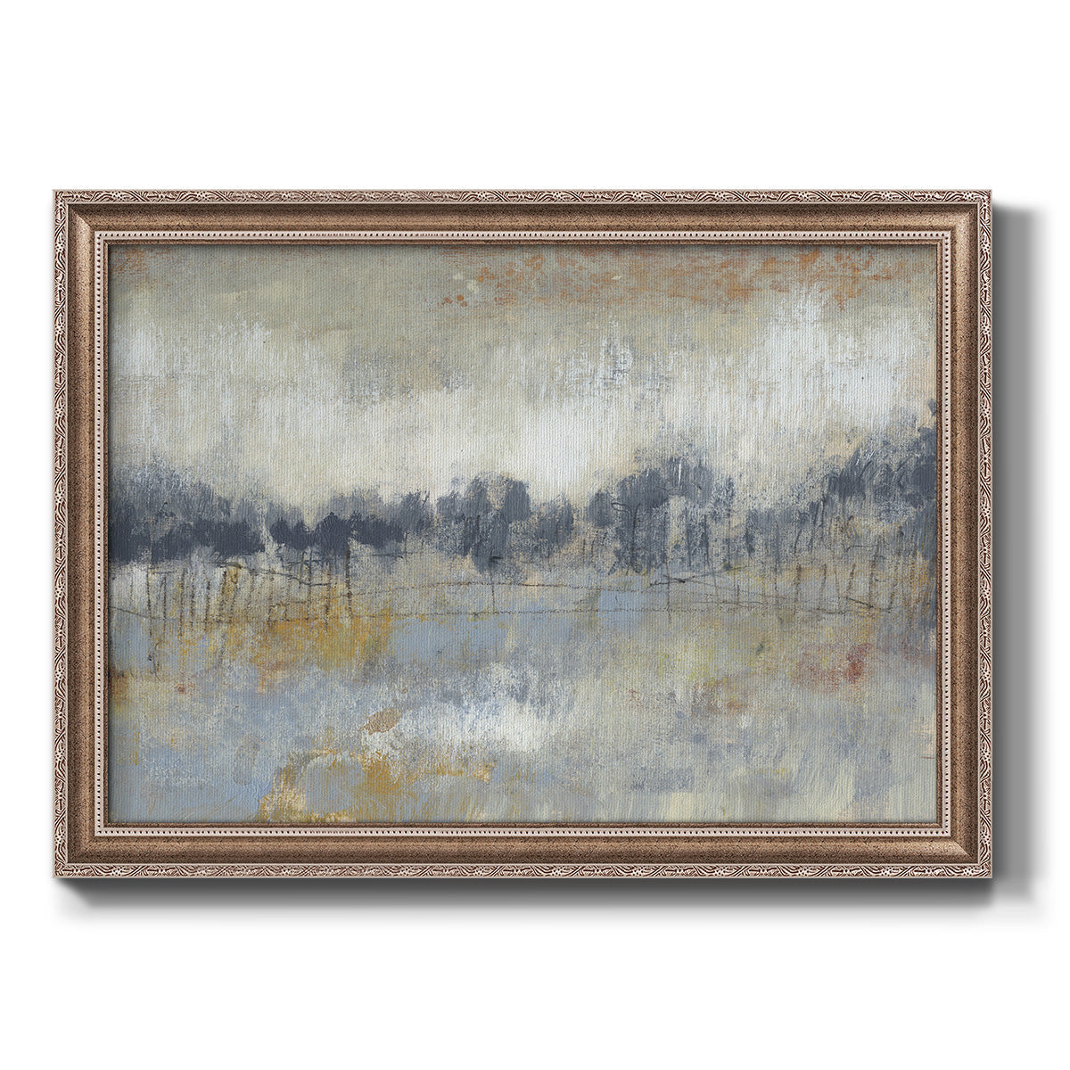 Cool Grey Horizon II Premium Framed Canvas- Ready to Hang